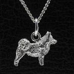Zilveren Zweedse lappenhond ketting hanger - klein, Verzenden, Nieuw
