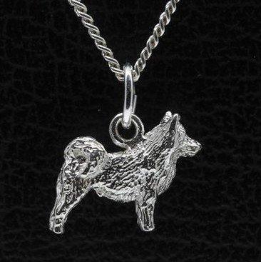 Zilveren Zweedse lappenhond ketting hanger - klein, Sieraden, Tassen en Uiterlijk, Kettinghangers, Verzenden