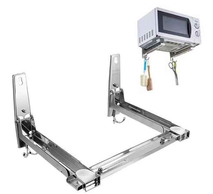 Verstelbaar RVS Magnetronrek – Inklapbare Wandhouder, Huis en Inrichting, Kasten | Wandmeubels, Nieuw, Verzenden