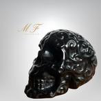 Prachtige schedel en obsidiaan Schedel - Hoogte: 70 mm -