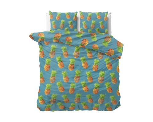 Sleeptime Elegance Pineapples Blauw, Huis en Inrichting, Slaapkamer | Beddengoed