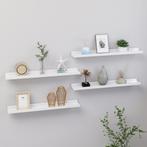 vidaXL Wandschappen 4 st 60x9x3 cm hoogglans wit, Verzenden, Nieuw