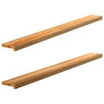 vidaXL Vensterbanken 2 st 160x15x2 cm massief eikenhout, Doe-het-zelf en Verbouw, Kozijnen en Schuifpuien, Verzenden, Nieuw