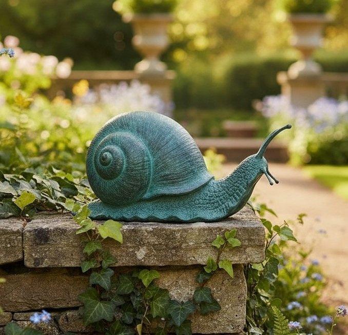 sculptuur, Large Bronze Snail - 35 cm in length - 17 cm -, Antiek en Kunst, Curiosa en Brocante