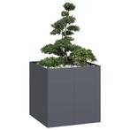 vidaXL Plantenbak 80x80x80 cm staal antracietkleurig, Verzenden, Nieuw, Metaal