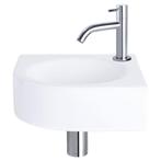 Differnz Cleo fonteinset keramiek - kraan gebogen chroom, Doe-het-zelf en Verbouw, Sanitair, Verzenden, Nieuw
