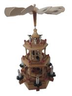 Kerstbeeldje ornament - Elektrische roterende kerstpiramide
