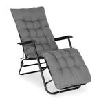 Ligstoel kussen - 160x52x5cm - grijs, Tuin en Terras, Ligbedden, Ophalen of Verzenden, Nieuw