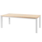 Ridge dining tuintafel teak wit aluminium 220x95xH75 cm, Ophalen of Verzenden, Nieuw