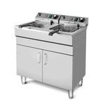 HCB Dubbele friteuse - 2 x 14 liter - 400V - RVS, Verzenden, Nieuw in verpakking, Fornuis, Frituur en Grillen
