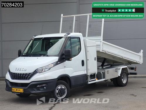 Iveco Daily 35C18 3.0L Automaat Kipper met Kist Dubbellucht, Auto's, Bestelauto's, Lease, Automaat, Financial lease, Diesel, Wit