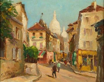 Edouard Le Saout (1909-1981) - Rue Norvins in Montmartre beschikbaar voor biedingen