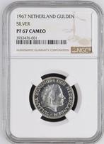 Koningin Juliana zilveren 1 gulden 1967 proof PR67 CAM NGC, Postzegels en Munten, 1 gulden, Koningin Juliana, Verzenden, Zilver