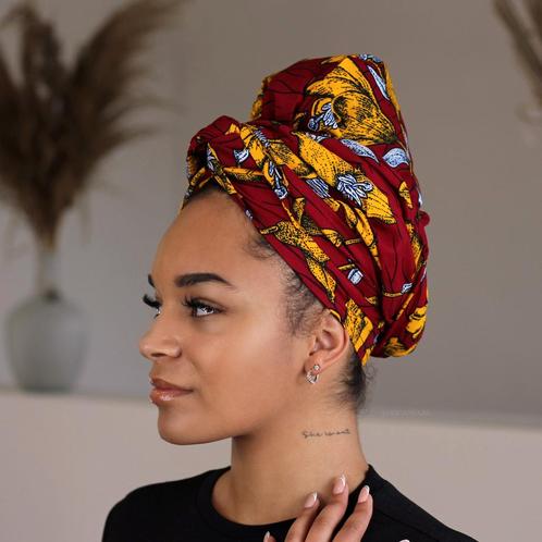Afrikaanse Rode Flowers / hoofddoek - headwrap, Kleding | Dames, Hoeden en Petten, Nieuw, Ophalen of Verzenden