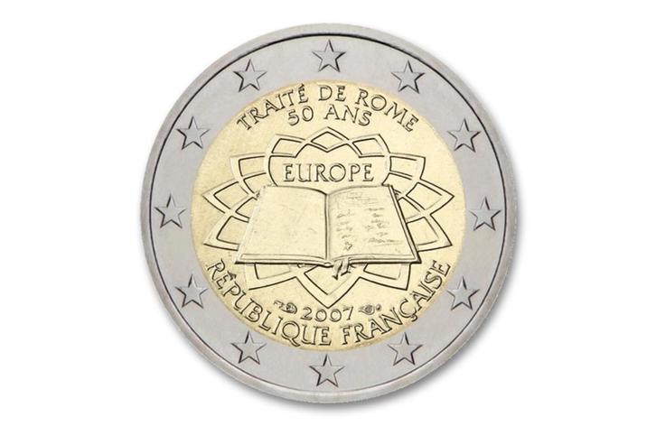 2 euro Verdrag van Rome 2007 - Frankrijk, Postzegels en Munten, Munten | Europa | Euromunten, Verzenden