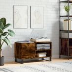 vidaXL Platenkast 85x38x48 cm bewerkt hout gerookt, Verzenden, Nieuw