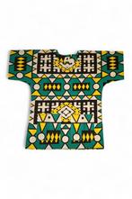 Turquoise Geel Samakaka Dashiki Shirt / Dashiki Jurk - Afrik, Ophalen of Verzenden, Nieuw