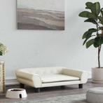 vidaXL Hondenmand 70x48x22 cm fluweel crèmekleurig, Verzenden, Nieuw