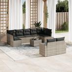 vidaXL 10-delige Loungeset met kussens poly rattan, Tuin en Terras, Verzenden, Nieuw, Rotan, Loungeset