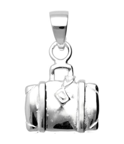 Zilveren Koffer voor op vakantie kettinghanger, Sieraden, Tassen en Uiterlijk, Kettinghangers, Verzenden