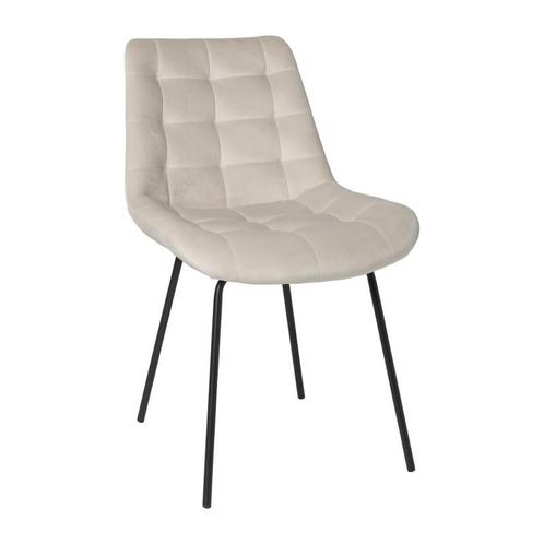 Eetkamerstoel velvet - beige - 79x50x44 cm, Huis en Inrichting, Stoelen, Verzenden