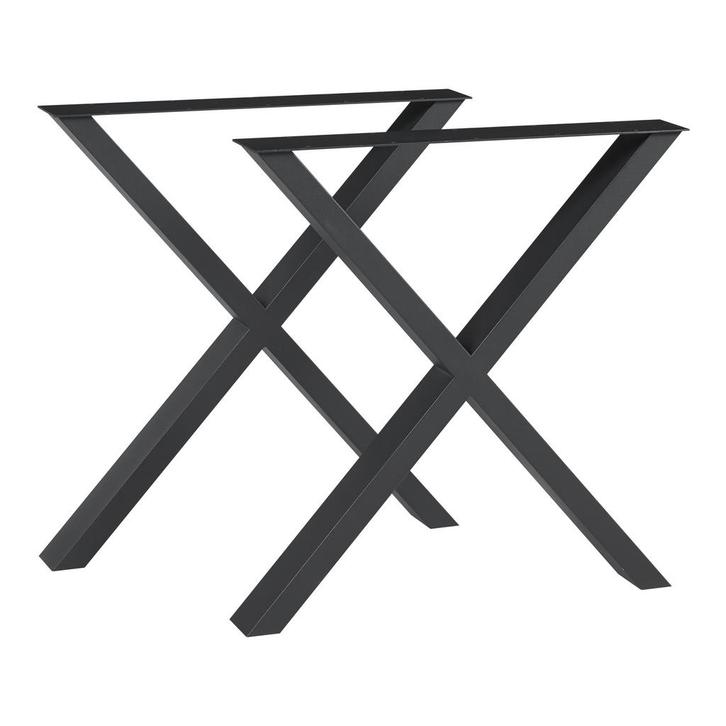 Stalen onderstel Greith set van 2 tafelpoot 72x69 cm zwart [, Huis en Inrichting, Tafelonderdelen, Verzenden