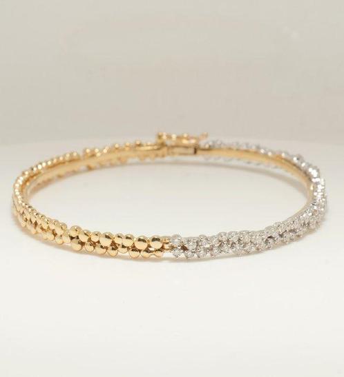 Armband - 14 karaat Geel goud - 1.53ct. tw. Diamant, Sieraden, Tassen en Uiterlijk, Armbanden