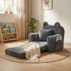 Kinder Fauteuil Grijs 51x40x41 | Corduroy | Actie | Laats..., Overige materialen, Minder dan 75 cm, Nieuw, Ophalen of Verzenden