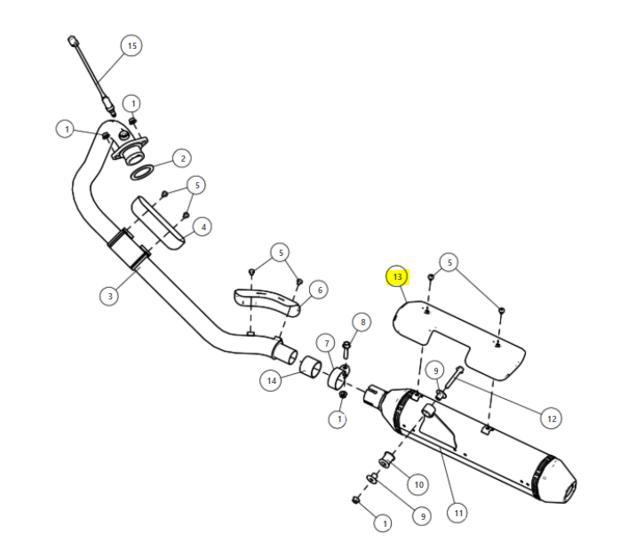 GUARD SILENCER - 576078B, Motoren, Onderdelen | Merk-onafhankelijk, Nieuw, Verzenden