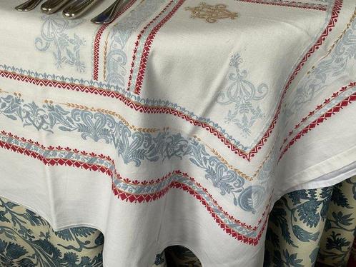 Late Napoleon III, Empire-linnen tafellinnen met initialen, Antiek en Kunst, Antiek | Kleden en Textiel