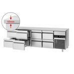 GGM Gastro | Koelwerkbank PREMIUM - 2330x700mm - met 8 laden, Verzenden, Nieuw in verpakking, RVS Meubilair