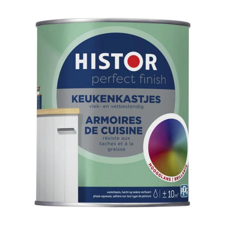 Histor Perfect Finish Keukenkastjes Hoogglans Wit 0.75L, Doe-het-zelf en Verbouw, Verf, Beits en Lak, Verf, Wit, Nieuw, Minder dan 5 liter