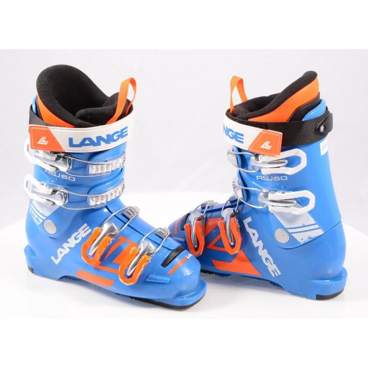 33 34 35 36 37 kinder skischoenen LANGE RSJ 60, Blue/orange, Sport en Fitness, Skiën en Langlaufen, Gebruikt, Verzenden