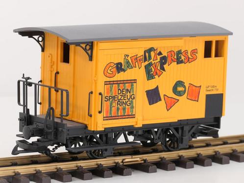 LGB 70996 Graffiti Express Goederen wagen, Dein Speilzeug..., Hobby en Vrije tijd, Modeltreinen | Overige schalen, Overige typen