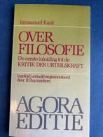 Over filosofie / Agora editie 9789024276431 Immanuel Kant, Boeken, Filosofie, Verzenden, Gelezen, Immanuel Kant