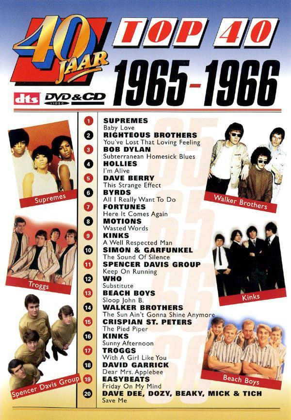 dvd - Various - 40 Jaar Top 40 - 1965-1966, Cd's en Dvd's, Dvd's | Overige Dvd's, Zo goed als nieuw, Verzenden