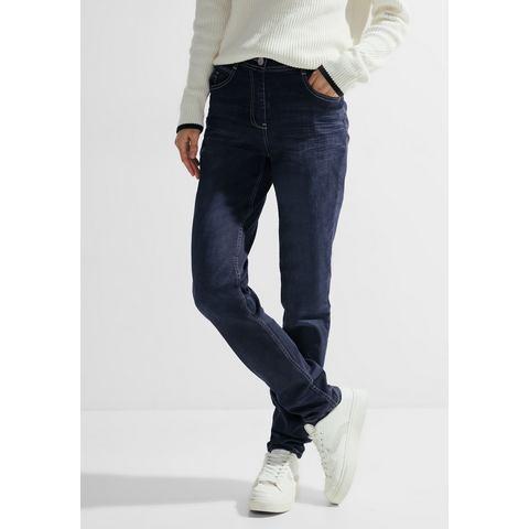 Cecil Slim fit jeans Toronto in donkerblauwe wassing, Kleding | Dames, Spijkerbroeken en Jeans, Nieuw, Verzenden