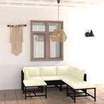 vidaXL 7-delige Loungeset met kussens poly rattan zwart, Tuin en Terras, Tuinsets en Loungesets, Verzenden, Nieuw, Rotan, Loungeset