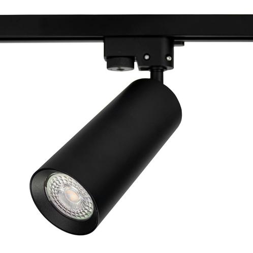 LED 1-fase Railspot met GU10 fitting | Zwart, Huis en Inrichting, Lampen | Spots, Metaal of Aluminium, Ophalen of Verzenden