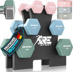 Dumbells set - Gewichten set - Halterset - 18 kg - RE:SPORT, Verzenden, Zo goed als nieuw