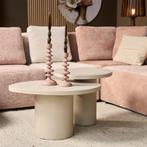 *WOONWINKEL* Starfurn Mirre Sand Beige Salontafel Set Organi, Verzenden, Nieuw