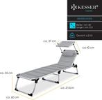 Ligbed - Ligstoel - Zonnebed - Opvouwbaar - Grijs - KESSER®, Tuin en Terras, Verzenden, Zo goed als nieuw