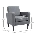 TRUUSK Enkele Fauteuil Relaxfauteuil Enkele Stoel Gestoffeer, Huis en Inrichting, Fauteuils, Verzenden, Nieuw