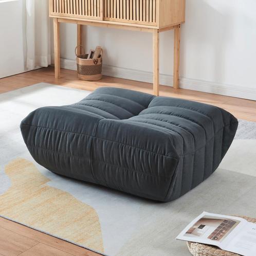 Voetenbank Kodsø 35x80x65 cm microvezel zwart [en.casa], Huis en Inrichting, Stoelen, Verzenden