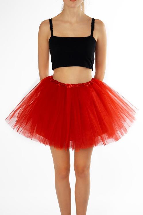 KIMU® Tutu Rood Tule Rokje 110 116 122 128 134 140 Rode Pett, Kinderen en Baby's, Carnavalskleding en Verkleedspullen, Meisje