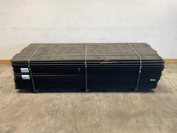 Veiling - 25x Douglas blokhutprofiel 300x19,5x2,8cm zwart, Tuin en Terras, Palen, Balken en Planken