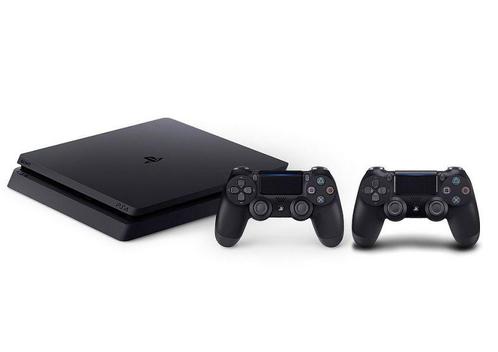 Sony PlayStation 4 Slim 1TB-Zwart Incl. 2 Controllers, Spelcomputers en Games, Spelcomputers | Sony PlayStation 4, Zo goed als nieuw