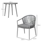 TRUUSK Stijlvolle Zitgroep 2 Tuinstoelen Salontafel Balkonme, Verzenden, Nieuw
