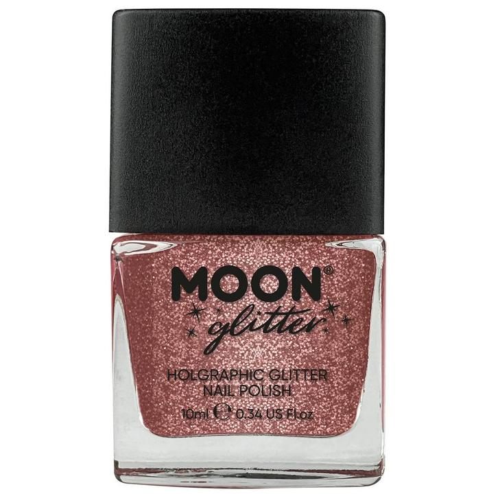 Moon Glitter Holographic Nail Polish Rose Gold 14ml, Hobby en Vrije tijd, Feestartikelen, Nieuw, Verzenden