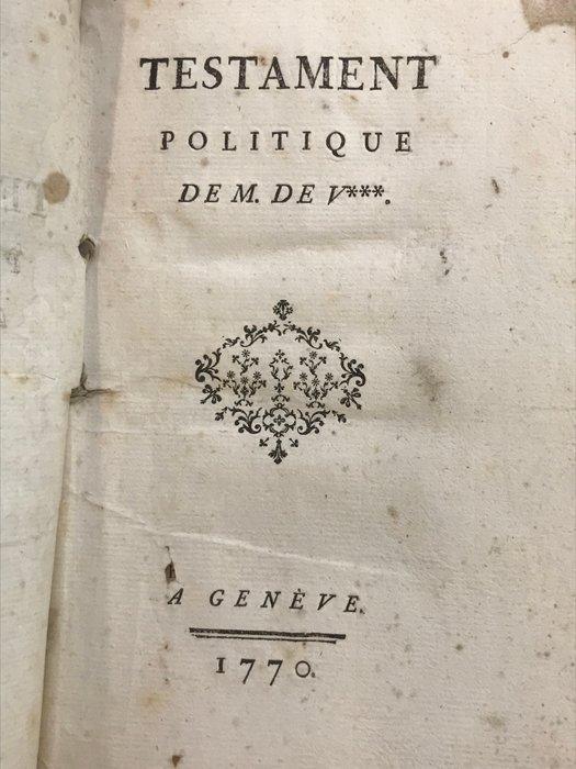 [Voltaire] - Testament politique de M. de V*** - 1770, Antiek en Kunst, Antiek | Boeken en Bijbels